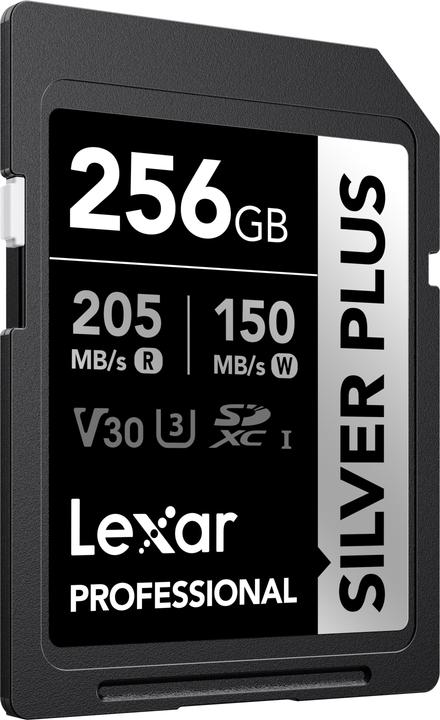 Actual product image Lexar Silver Plus (256 GB, SDXC, U3, UHS-I)