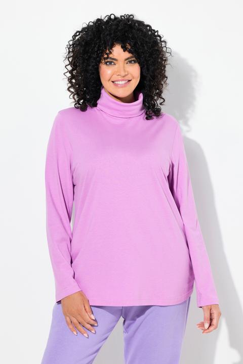 Image du produit Ulla Popken T-shirt coupe Slim Fit, manches longues et col roulé (62)