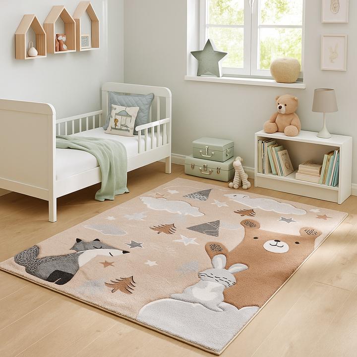 Actual product image Pergamon Kinder Teppich Maui Kids Fuchs und Bär (160 x 230 cm)