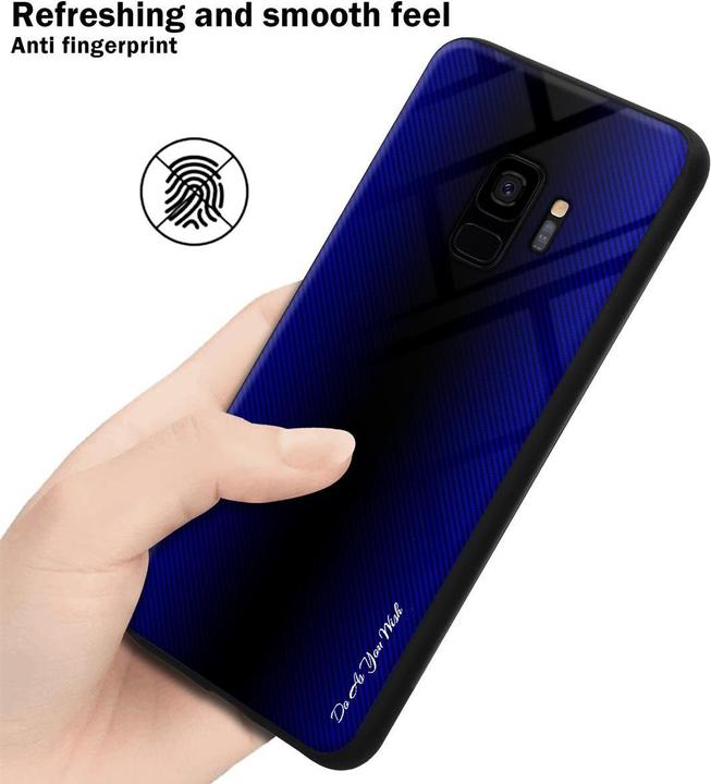 Actual product image Cadorabo TPU Striped Glass Cover (Samsung Galaxy S9+)