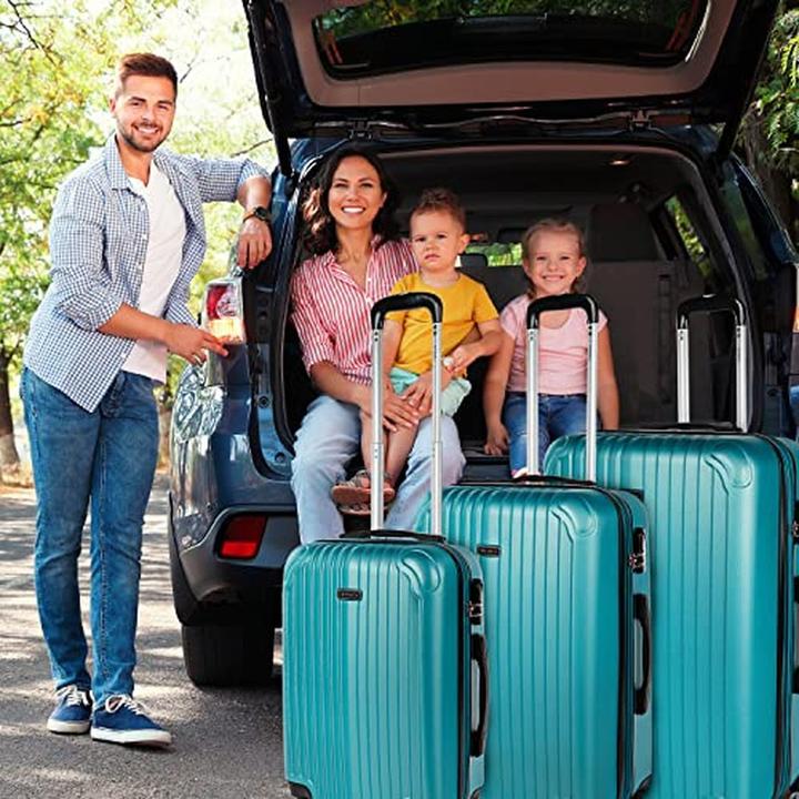 Actual product image Itaca Extendable Rigid Lightweight Spinner Luggage with Combination Lock