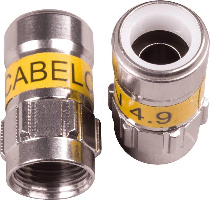 Cabelcon F-56 4.9 Self Install Stecker NiTin, 100 Stk (100 dB, Stecker und Verbinder)