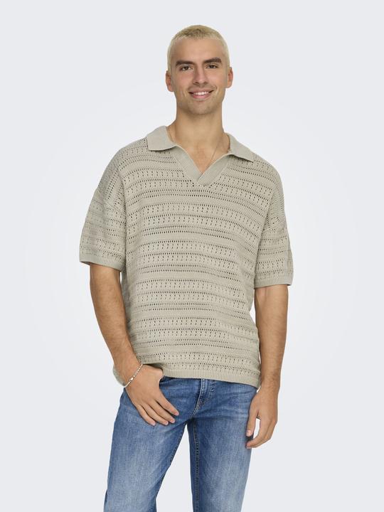 Produktbild Only & Sons Onsgrayson Ds 5 Chochet Polo Knit (XS)