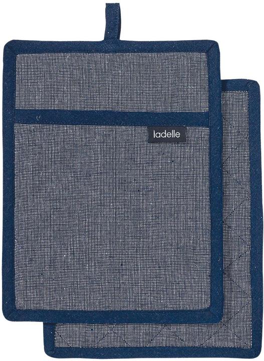 Ladelle Lot de 2 maniques recyclées Eco Navy 19 x 24 cm (Coton recyclé & polyester)