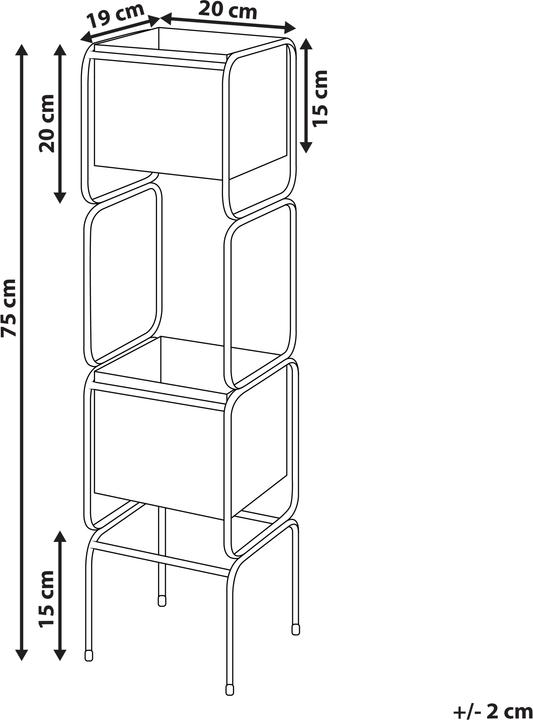 Nährwerte und Zutaten Beliani Cotinus (20 x 20 x 75 cm)