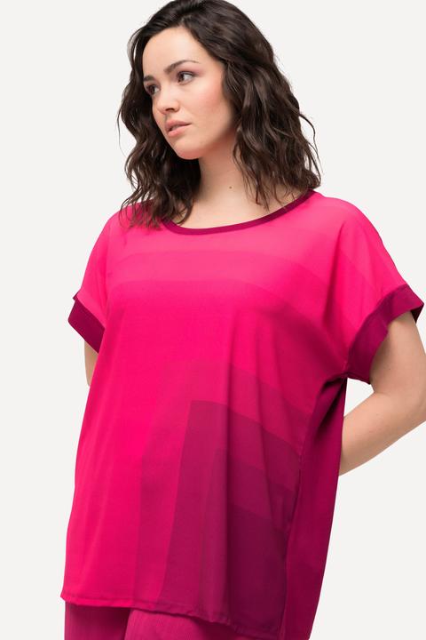 Image du produit Ulla Popken Blouse oversized, encolure bateau et manches courtes (54)
