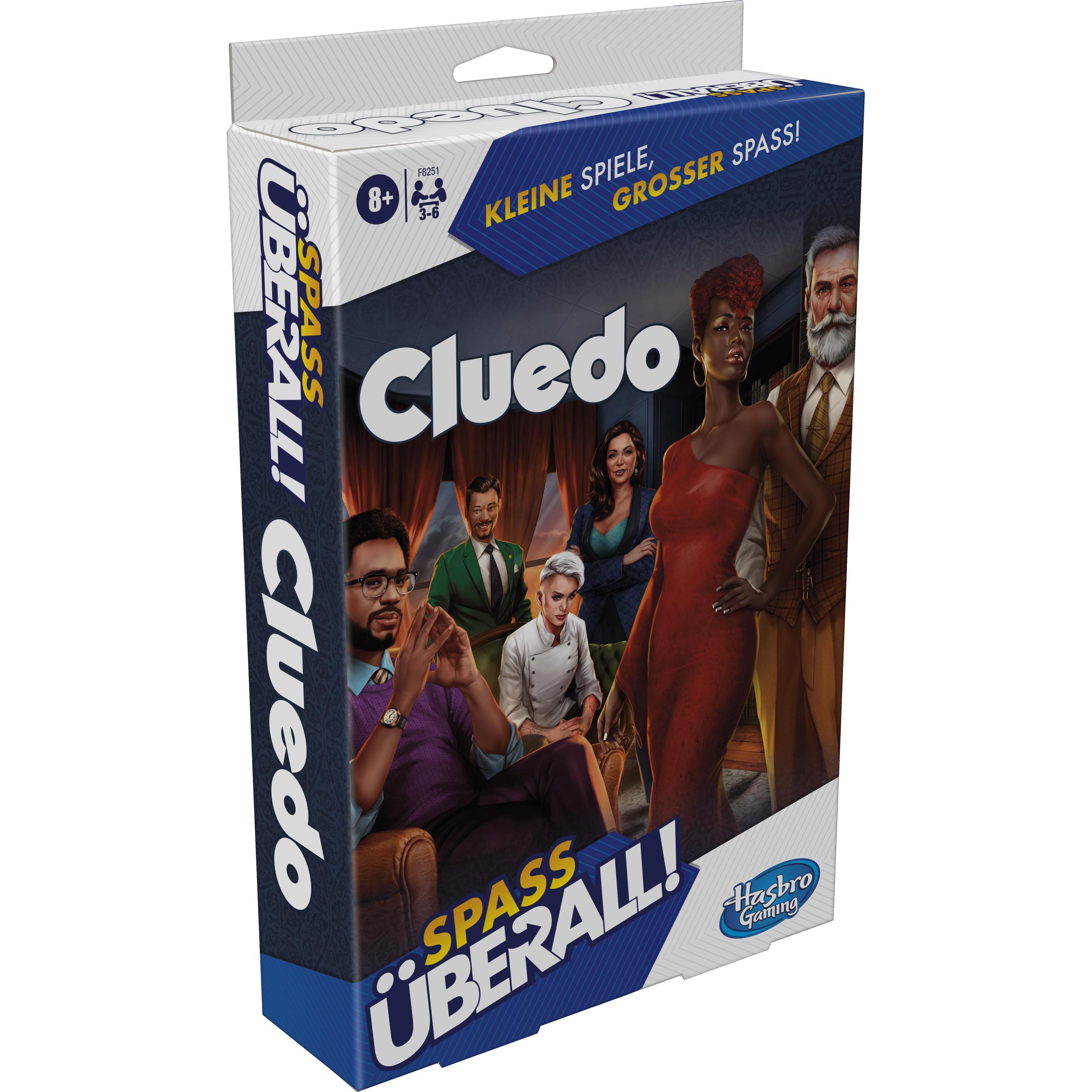 Hasbro Gaming Cluedo Compact, gioco portatile per 3-6 giocatori, gioco da viaggio per bambini, divertimento (Tedesco)