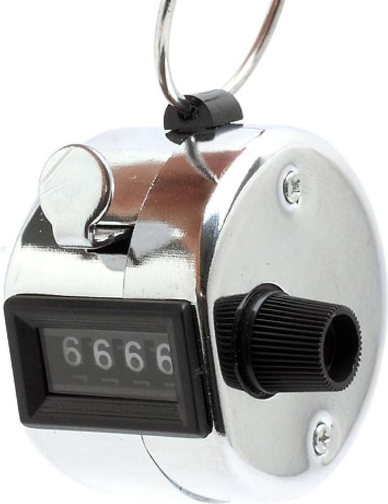 Immagine prodotto Stride Metall Handzähler Schritt Zähler Counter Klicker für Sport / Schule / Veranstaltungen - Silber