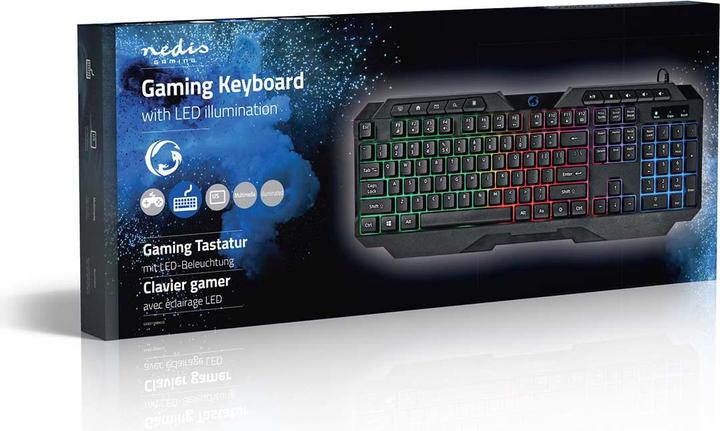 Produktbild Nedis Wired Gaming Keyboard | USB Type-A | Folientasten | LED | QWERTY | US-Layout | Netzkabellänge: (Englisch International, Kabelgebunden)