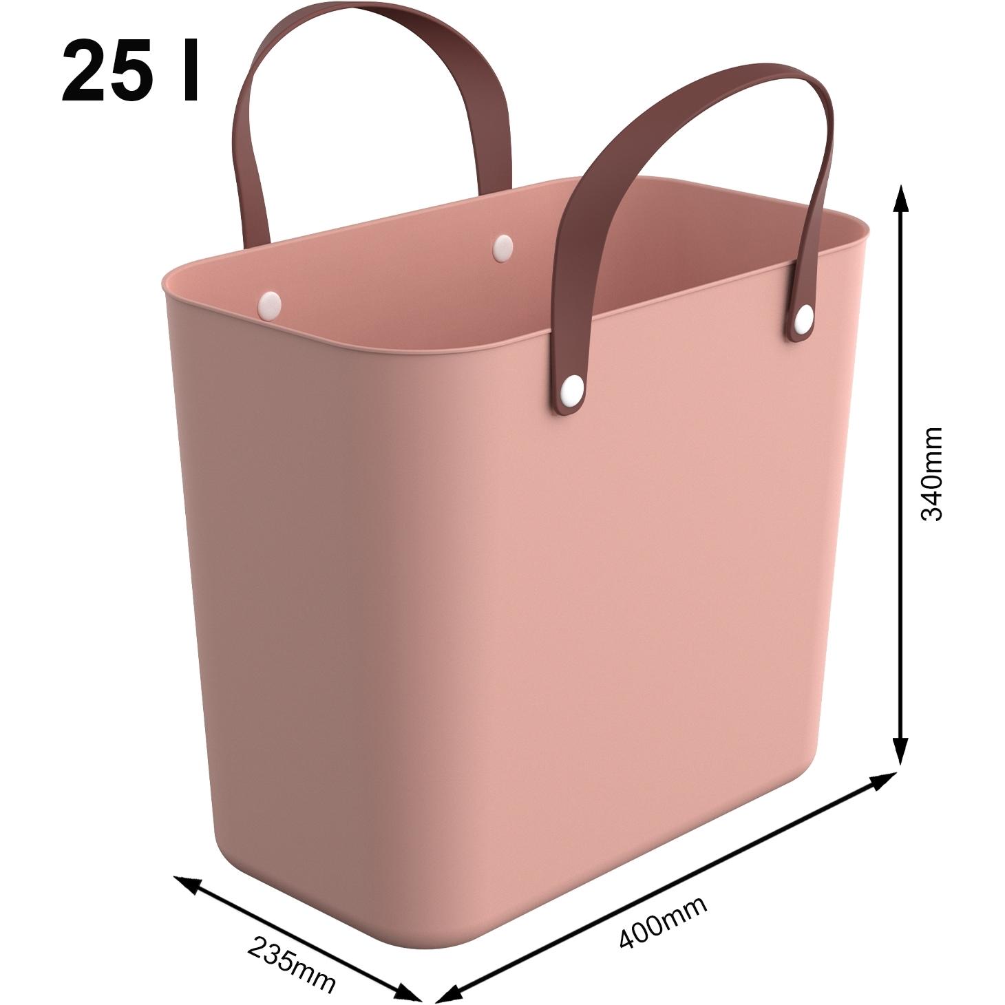 3x Rotho, Einkaufshilfe, Containertasche Albula Multibag 25L rosa, Pink