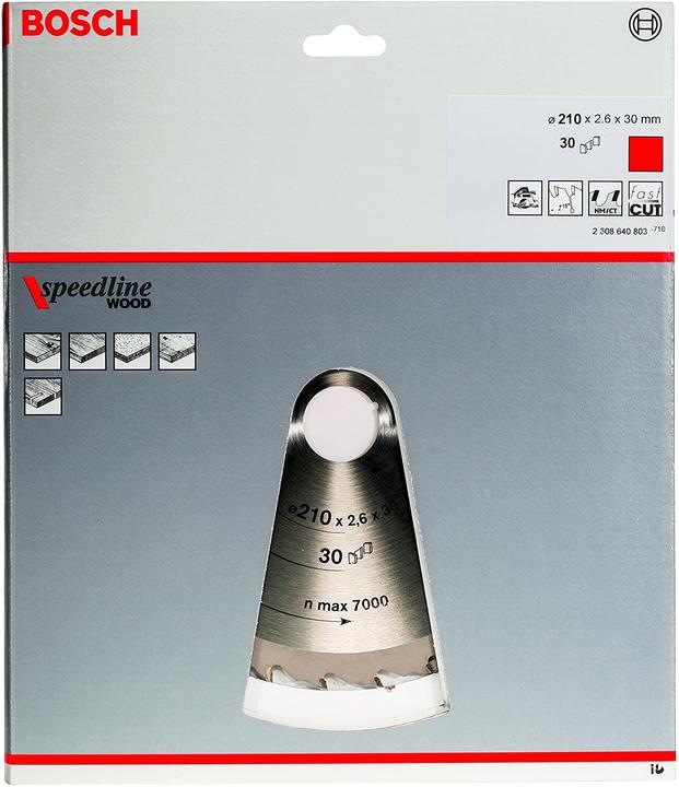 Image du produit Bosch Professional Zubehör Lame de scie circulaire PRO Wood, 210 x 2.4 x 30 mm