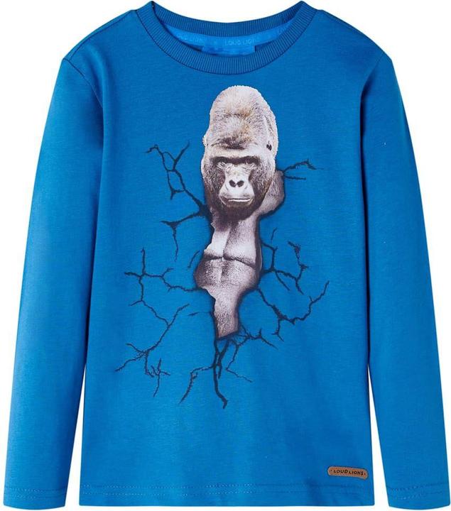 Produktbild vidaXL Kinder-Langarmshirt Petrolblau 104,Material: 100