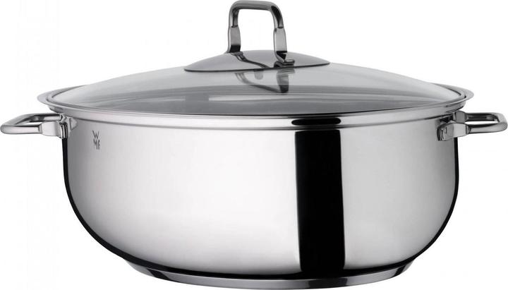 Actual product image WMF Oval roasting pan with thermometer (788009990), stainless steel (Casserole + stew pot, Stainless steel, 25.80 x 28.50 cm)