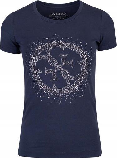 Guess Ladies T-Shirt Ss Cn 4G Logo Tee Navy Blue Xs (XS)