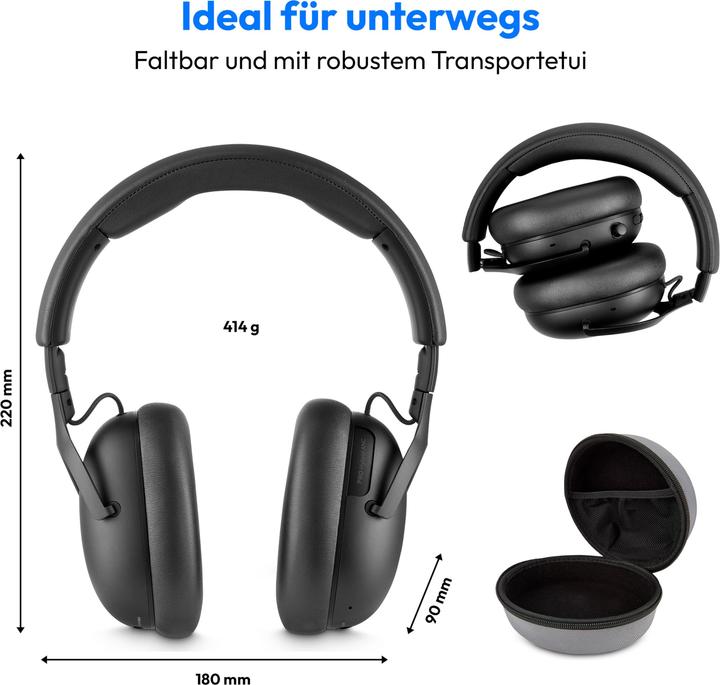 Actual product image Medion LIFE HX-1 Pro Over Ear-Kopfhörer grau (Wireless)
