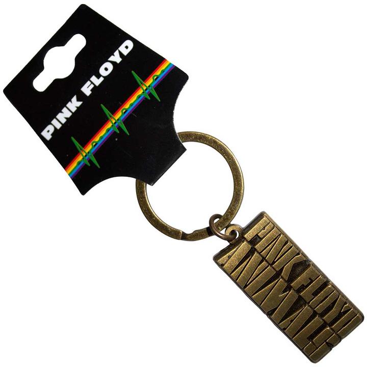 Actual product image Pink Floyd Animals Gold Text Logo Schlüsselanhänger