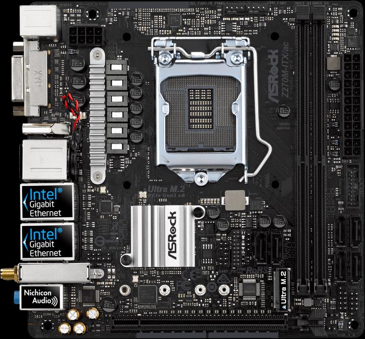 Produktbild AsRock Z270m-Itx (LGA 1151, Intel Z270, Mini-ITX)