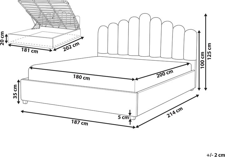 Produktbild Beliani Vincennes (180 x 200 cm)