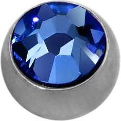 Produktbild Bijouteria 1.2mm Piercing-Kugel (Kristall, Edelstahl)