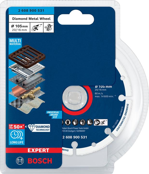 Produktbild Bosch Professional Zubehör EXPERT Diamond Metal Wheel Trennscheibe, 105 x 20/16 mm