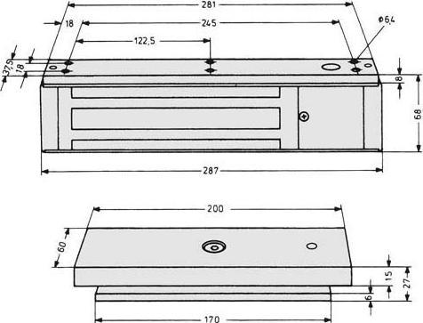 Actual product image effeff Surface holding magnet (Entrance door, Indoor)