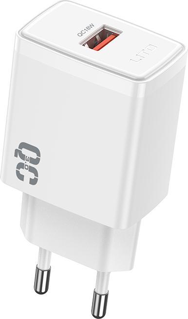 Image du produit Lito - Wall Charger (LC08) - USB PD18W, PC Fireproof, EU Plug - White (18 W)