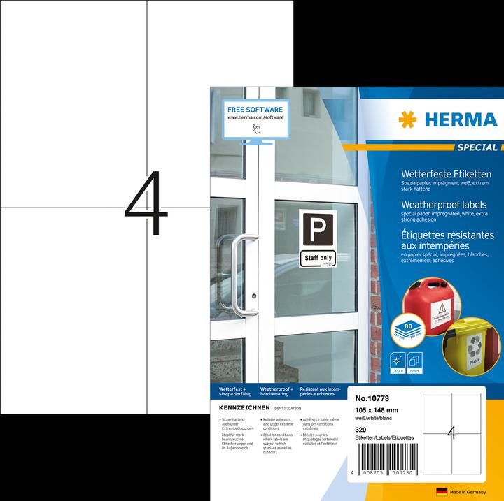 Productafbeelding HERMA Weerbestendige verzendetiketten A4