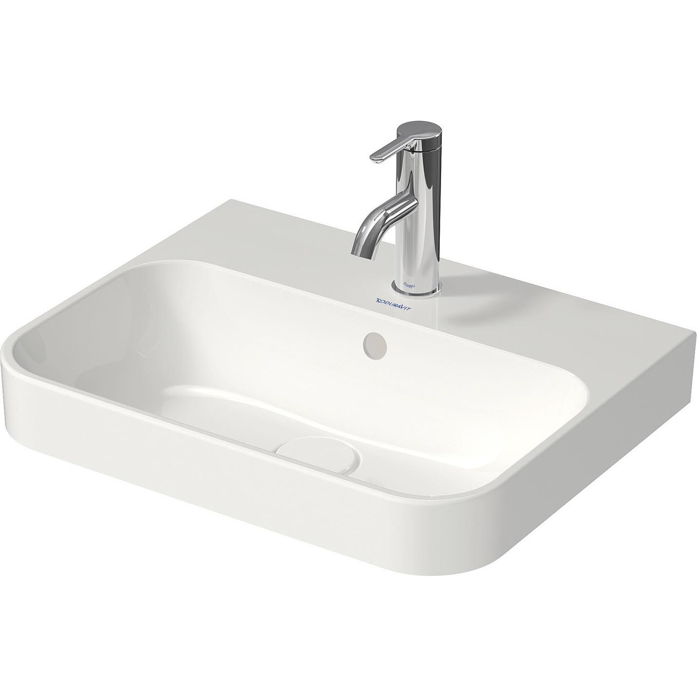 Duravit, Waschbecken, Aufsatzbecken HAPPY D.2 PLUS m ÜL m HLB 500x400mm o HL weiss/anthrazit (400 mm, 500 mm)
