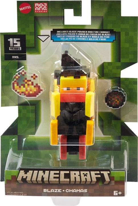 Actual product image Mattel MINECRAFT 3.25' CORE FIGURE Blaze