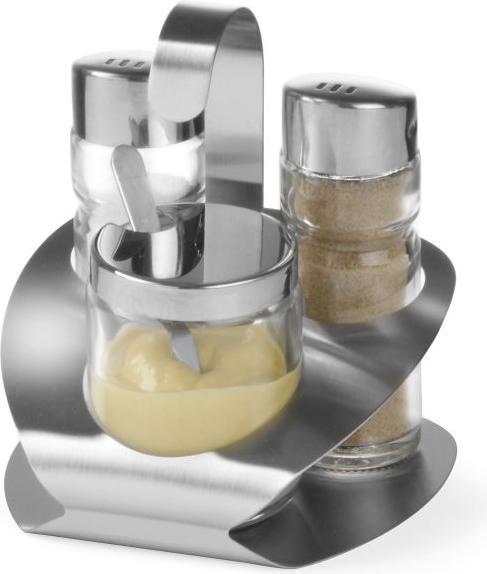 Hendi Cruet set of three pepper, salt, mustard