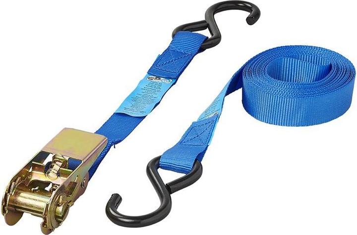 Produktbild ProPlus Spanngurt blau mit Ratsche 5 Meter