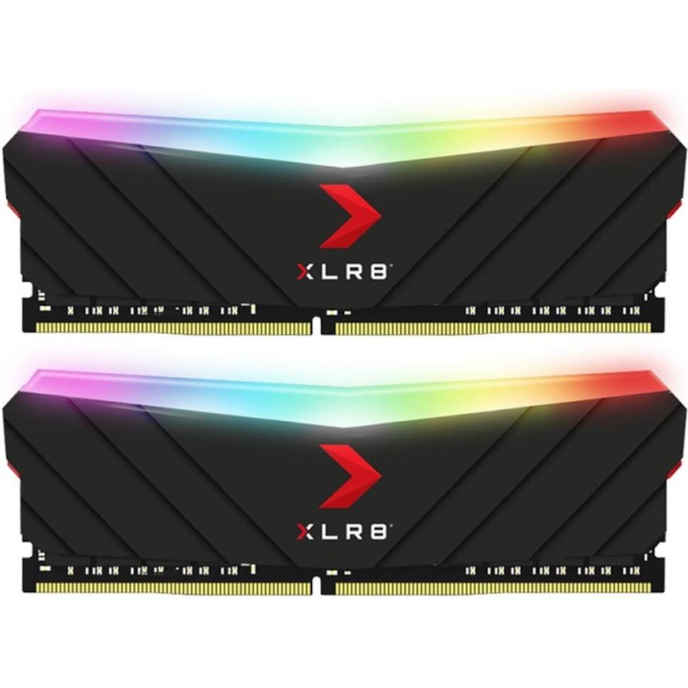 PNY Electronics XLR8 RGB (2 x 16GB, 3200 MHz, DDR4-RAM, DIMM), RAM, Schwarz