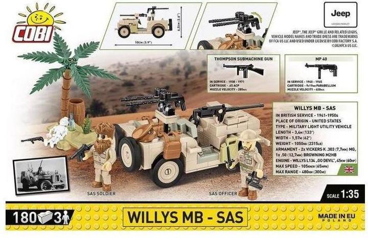 Actual product image Cobi H.C. WWII Willys MB SAS 180T