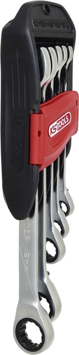 Produktbild KS Tools GEARplus® RINGSTOP-Ratschenringmaulschl.-Satz abgew., Flank Traction, 5 Teile (19 mm)