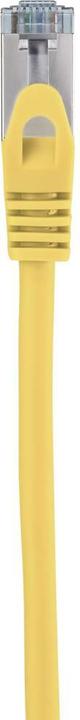 Actual product image Renkforce RF-5246626 RJ45 network cable, patch cable CAT 6a S/FTP 0.15 m Yellow with (S/FTP, CAT6a, 0.15 m)