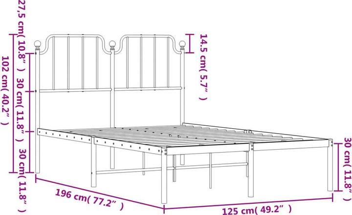 Image du produit vidaXL Bettgestell (120 x 190 cm)