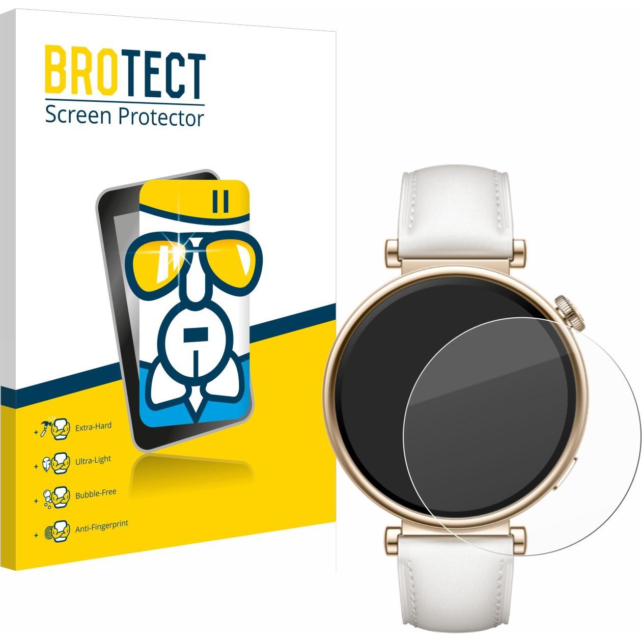 BROTECT AirGlass Panzerglasfolie, Smartwatch Schutzfolie, Transparent