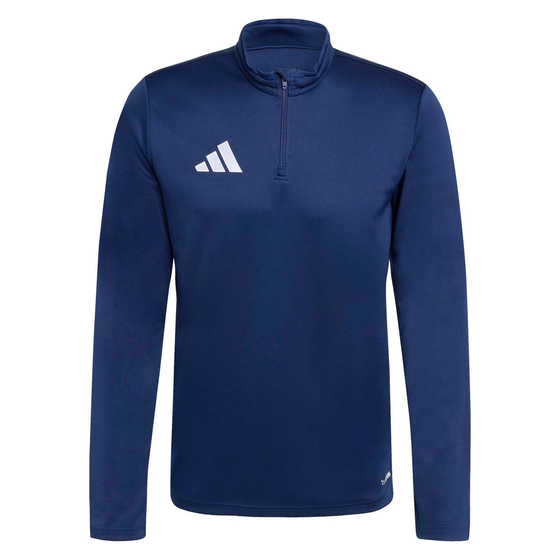 Adidas, Mannen, Sportief Shirt, Entrada Trainingsoberteil Für Herren, Marineblaues Sweatshirt (L), Blauw, Wit, L