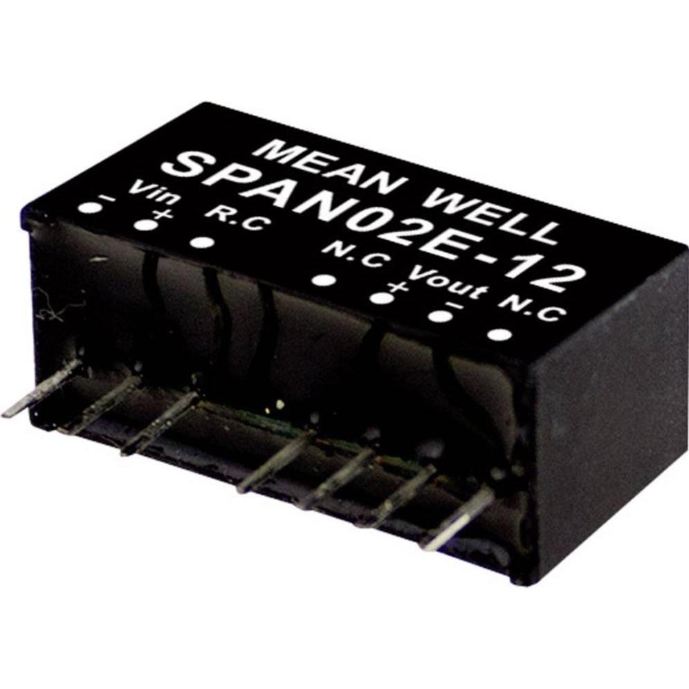 MeanWell, Spannungswandler, DC/DCWandlerModule Serie SPAN02 SIP/SIL8 Case Single Output 1 geregelt