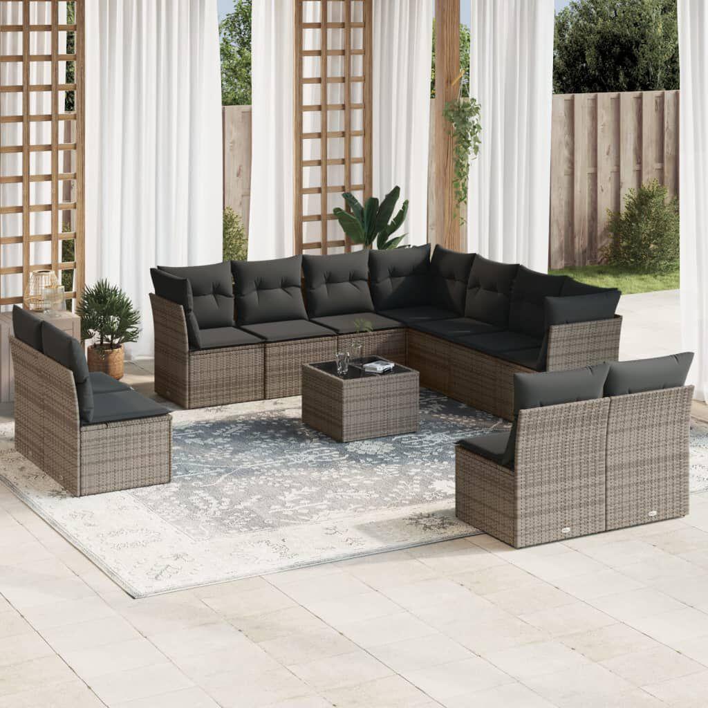 Thumbnail - VidaXL, Gartenlounge, 10-tlg. Garten-Lounge-Set mit Kissen