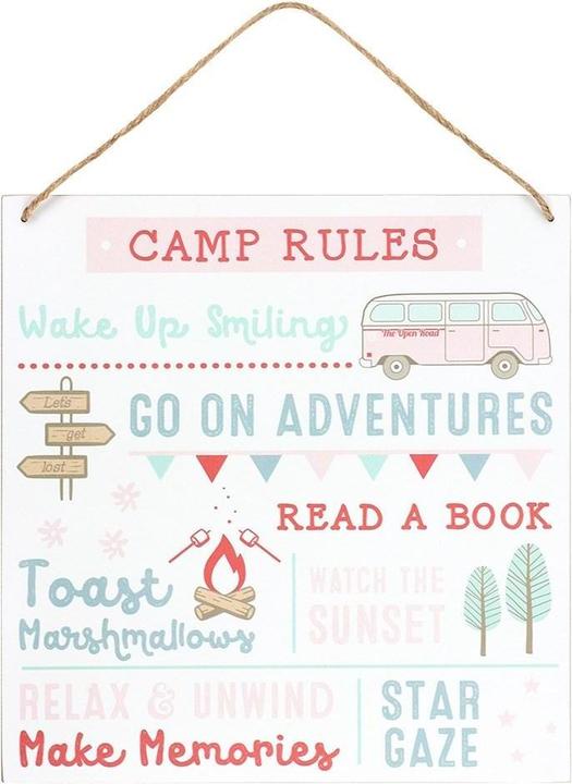 Actual product image Something Different Door sign Camp Rules