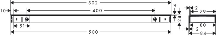 Produktbild hansgrohe Rainfinity Ablage 500, 26844