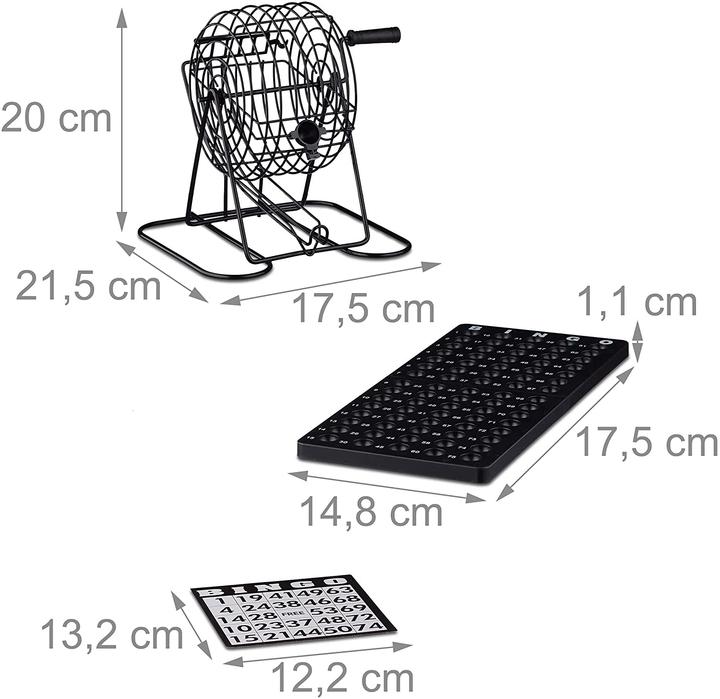 Actual product image I Am Creative Bingo-Spielset Gesellschaftsspiel mit Drehtrommel