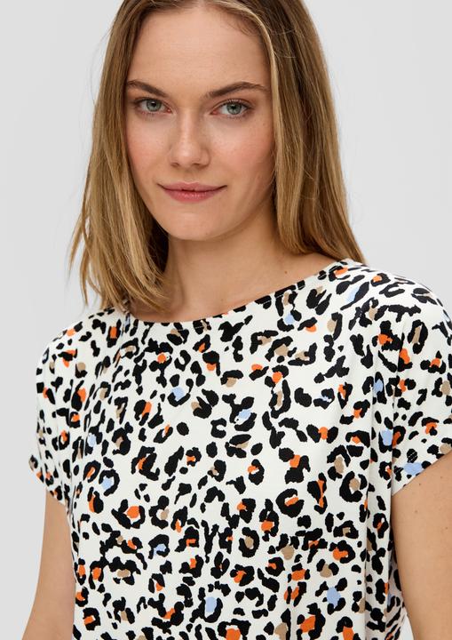 Produktbild s.Oliver Gemustertes Shirt aus Viskose-Stretch (42)