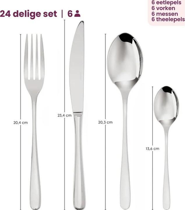 Immagine prodotto Sambonet Set di posate Gusto 24 pezzi, rame (24 pz., Set di posate)