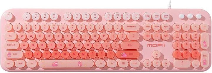 Actual product image Mofii wired keyboard with backlight Love Me (Pink) (Eng. Int., Cable)