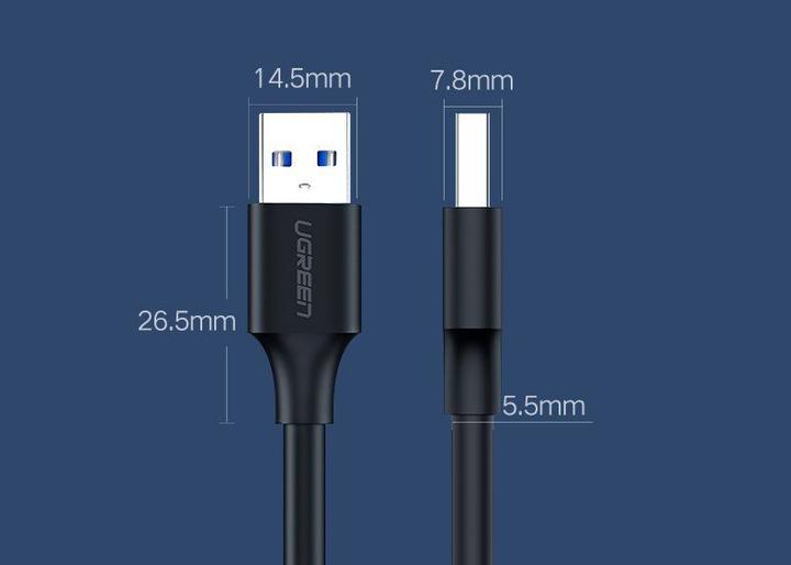 Actual product image Ugreen USB A—Usb A (0.50 m, USB 2.0)