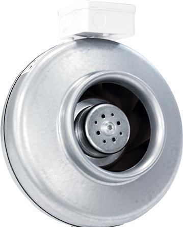 Actual product image Lindab Duct fan CK 160C EC, valgfri indbygning, 50-60 Hz, 121 W, 230V. Air maengde max. 878 m³