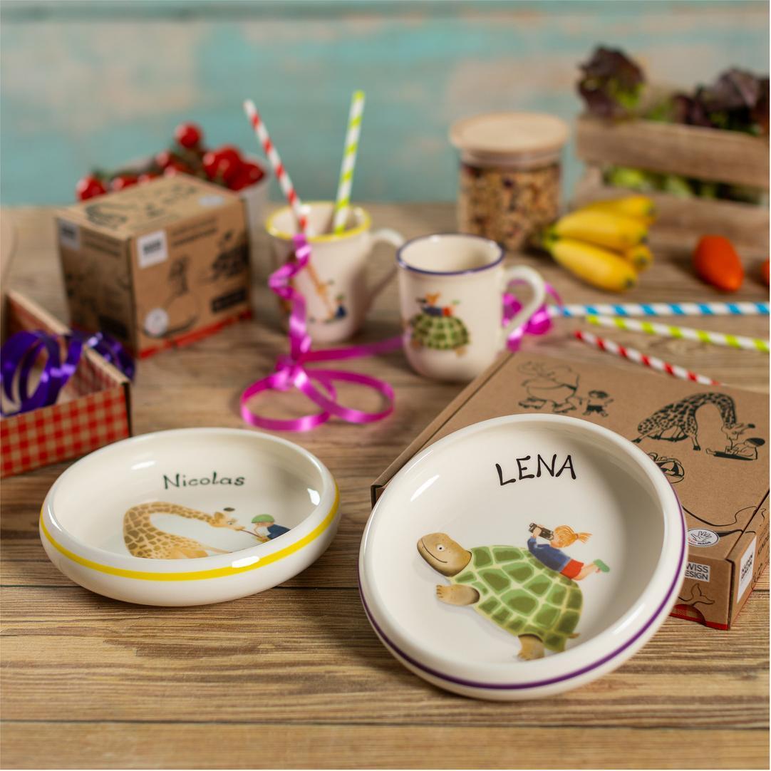 Thumbnail - Kuhn Rikon, Kindergeschirr + Kinderbesteck, Giraffe mit Kind