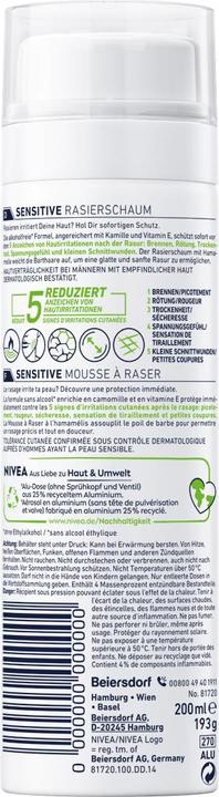 Immagine prodotto NIVEA MEN Sensitive Rasierschaum Duo (400 ml, Schiuma da barba)